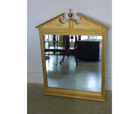 An Architectural gilt framed mirror - Height 90 cm x Width 70 cm 