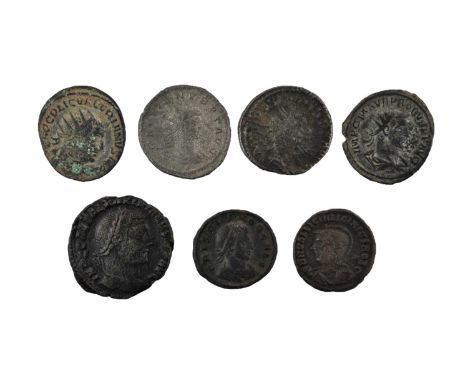 10 x Imperial Roman AE and Billon, comprising: Trajan (AD98-117) As obv. IMP CAES NERVA TRAIAN AVG GERM P M, laureate head ri