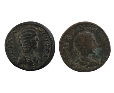 ♦2 x Roman Provincial - Pisidia, Antiochia comprising: (1) Julia Domna (AD 193-211) AE 33 (33mm, 25.15g), obv. diademed bust 