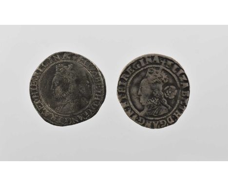 2 x Elizabeth I, Threepences comprising: 1562 (19mm, 1.36g), Third &amp; Fourth Issue, mm pheon, obv. crowned head left, rose
