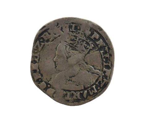 Philip &amp; Mary, Groat 1554-58 (24mm, 1.90g), mm lis, obv. PHILIP Z MARIA D G REX Z REGI, crowned bust of the Queen left, r