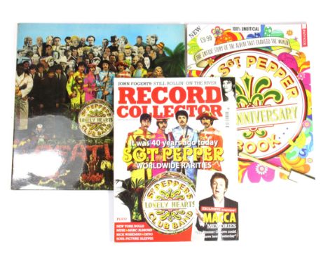 Beatles interest, first pressing LP of Sgt Peppers Lonely Hearts Club Band together with two Beatles fanzines.