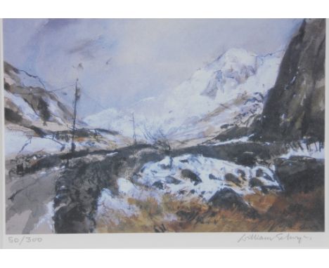 William Selwyn, artists proof coloured print
Llanberis Pass, Snowdonia, North Wales, signed and numbered 50/300 in pencil in 