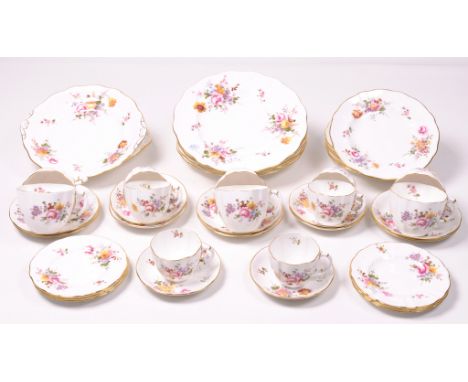 A Royal Crown Derby "Derby Posy's tea and dinner service"
Comprising six 27cm diameter plates, six 21cm plates, six coffee cu