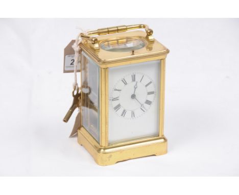 A French repeating carriage clock by Henri Jacot
With a 7cm white dial with Roman numerals with a platform lever escapement s