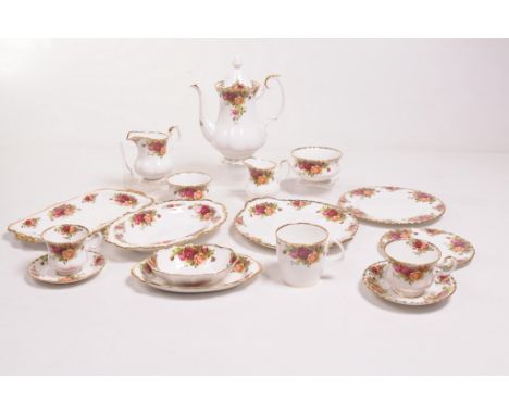 A Royal Albert Old Country Roses tea, coffee and dinner service
Comprising six 23cm plates, twelve 20cm plates, thirteen 15.5