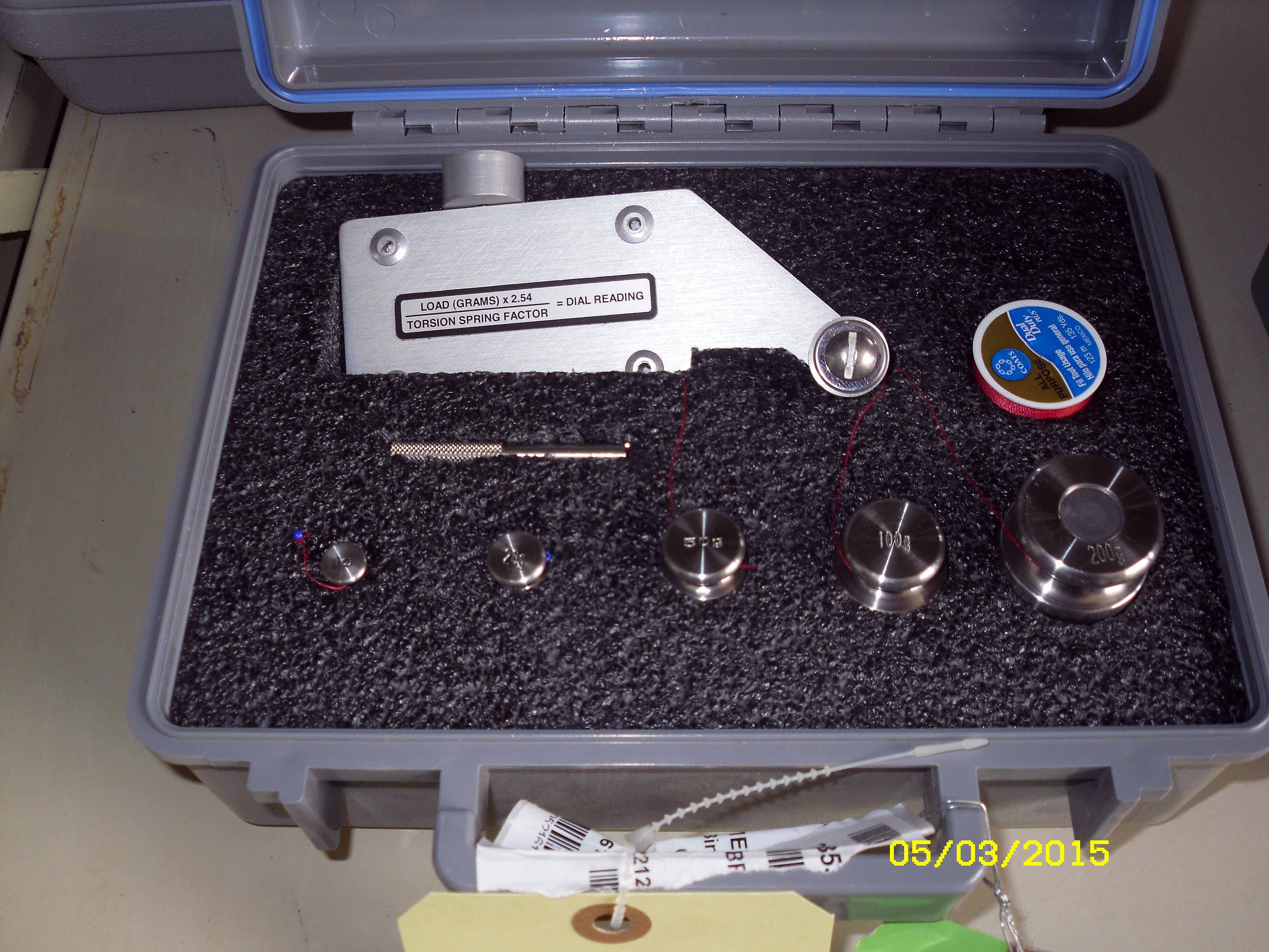 CALIBRATION KIT, FANN MDL. 207853 DW3, for Mdl. 35 LOCATED