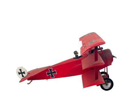 A large model Dreidekker/Triplane. FOK.DR1 425/17 Manfred Vin Richthofens 'Red Baron', height 60cm width 145cm depth 112cm.Th