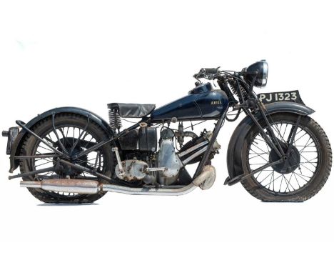 A 1931 Ariel 500cc  motorcycle. Registration number PJ 1323Frame number S1420Engine number S1364First registered 23 10 1931A 