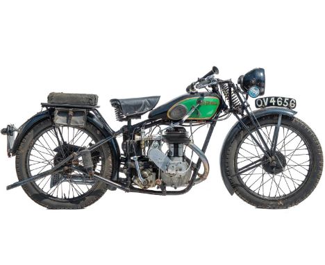 A 1931 New Imperial “3.50 h.p. Light Tourist Model 2” 350cc motorcycle. Registration number OV 4656Frame number 71/156661/2En