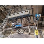 (5) ENDRESS + HAUSER S/S In-Line Flow Meters, with Digital Read Outs (Located Above Dough Mixers)(
