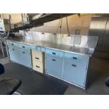 S/S Top Lab Counter, Overall Dims.: Approx. 10 ft. L x 24 In. W, with (4) Drawer Bottom Storage, wit