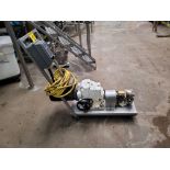 WAUKESHA 1.5 hp Positive Displacement Pump, Size 10, with Thread Type Inlet/Outlet, Mounted on S/S