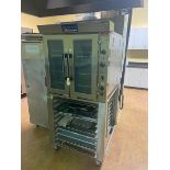 DOYON Double Door Oven, mod. JA-6, ser. 093, 120/208 Volts, 3 Phase, with Bottom Pan Rack, Mounted