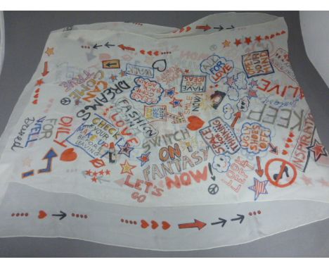 Moschino Designer Silk Scarf