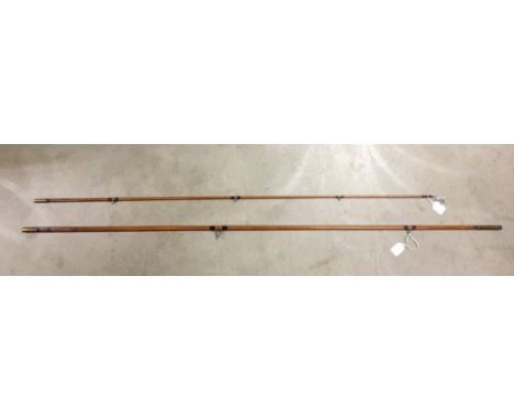 A vintage two piece split cane Chapman 500 Deluxe fishing rod