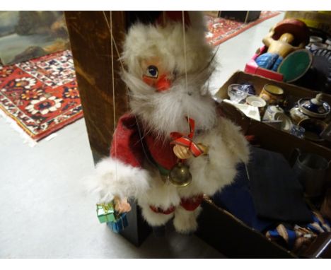 Vintage Father Christmas real fur puppet