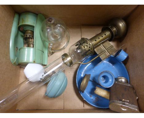 A collection of lamp chambersticks lamps 