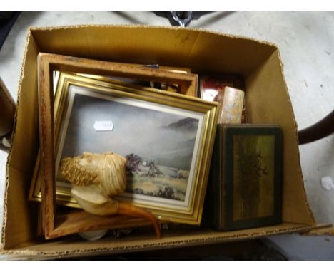 Mixed Lot including Military Buttons, Pipe, Frames, etc