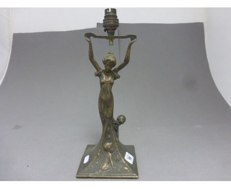 An Art Nouveau style lamp base