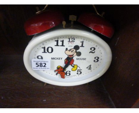 German Walt Disney Productions Mickey Mouse Alarm Clock