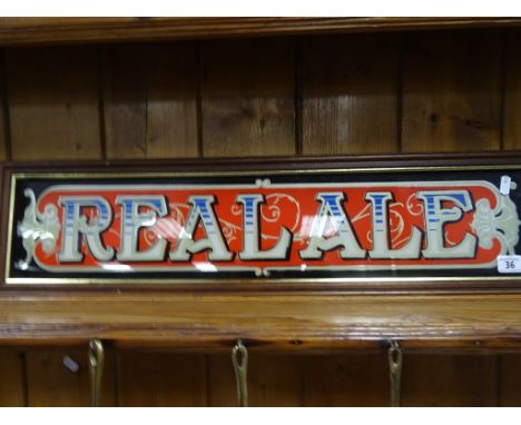 Vintage real ale sign