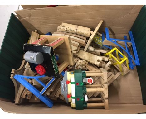 Quantity of Thomas the Tank Engine wooden railway track and a few accessories