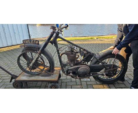 Matchless G3L WD project. Registration number YBE 274 (not recorded with DVLA). Frame number indistinct, see image. Engine nu