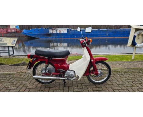 1989 Honda Cub Economy 90, 85cc. Registration number F582 JEO. Frame number HA02-1431486. Engine number not found. There is n