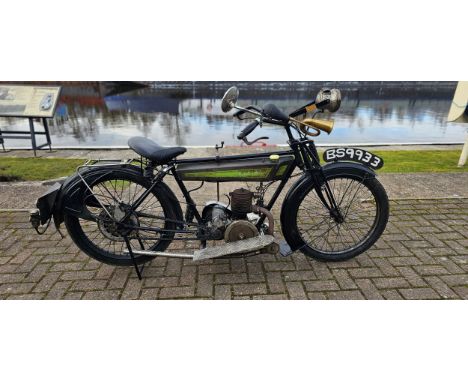 1924 Royal Enfield Model 201, 225cc. Registration number BS 9933 (non transferrable). Frame number 7823. Engine number E7855 