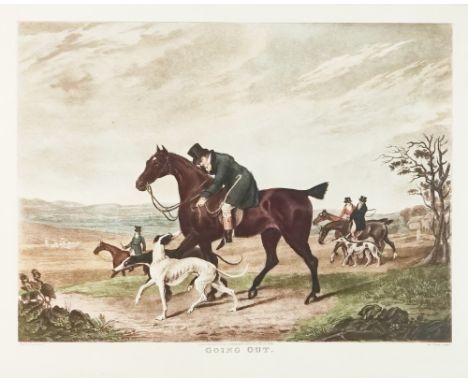 AFTER RICHARD JONESGoing Out; Finding; Coursing; The Deatha set of four engravings by Charles Turner, published at R Ackerman