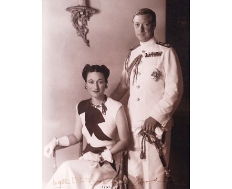 A PORTRAIT PHOTOGRAPH OF THE DUKE AND DUCHESS OF WINDSOR, SIGNED AND DATEDTaken by Frank Turgeon, Palm Beach, Florida, Dated 