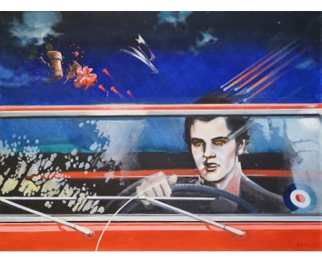 S*** C*** BRAK (20TH CENTURY)Cruise missile mark 1signed 'B R A K' (lower right)oil on canvas75.5 x 101cm