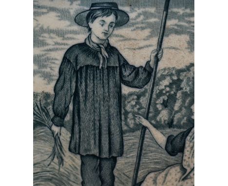 19th Century School, 'June', a glazed Wedgwood tile, from the series 'Months of the Year', designed by Helen J.A. Miles, fram