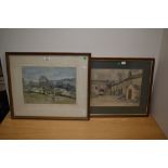 20th Century British School, two watercolours, Illustrations of a farmstead and a farm yard, both fr