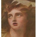 After George Romney (1734-1802, British), coloured print, 'Lady Hamilton as Cassandra', oval,