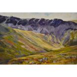 *Local Interest - Jennifer Wheten (1941-2021, British), acrylic on board, 'Cautley Crags, The