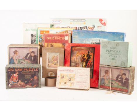 SELECTION OF PRE AND POST WAR JIGSAW PUZZLES to include four Chad Valley examples - Ben Wyvis approx 400 pieces, The Tavern 3