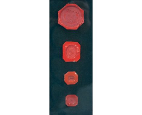 RED WAX SEAL 'THE SHREWSBURY AND SHROPSHIRE COAL CO., EST. 1834', another with a portrait, another with the initials 'AD' and