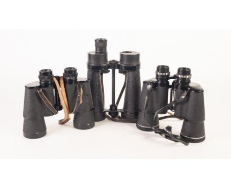 PAIR OF DOLLAND 10 x 50 BINOCULARS with 5.3 field and coated lenses in Dolland leather case.   PAIR OF PRINZLUX SPACEMASTER D