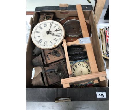 A selection of interesting clock cases with bells etc.