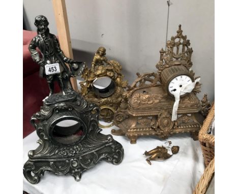 3 French clock cases