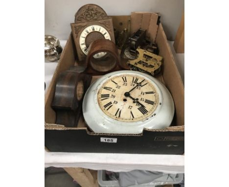 A selection of clock movements and cases