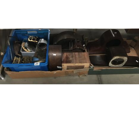 A good collection of clock cases, movements and parts