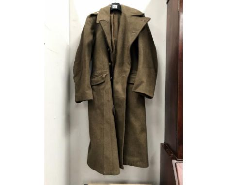 A 1951 pattern army great coat dismounted size 7 1954
