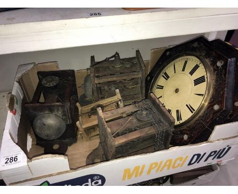 A selection of post office clock movements etc. (need attention)