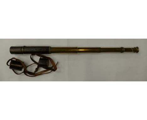 WW1/WW2 Era British Military Telescope By Broadhurst Clarkson & Co Ltd Bristol and Cardiff, complete with belt and covers  (o