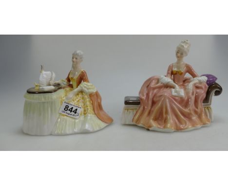 Royal Doulton lady figures Meditation HN2330 and Reverie HN2306  (2)