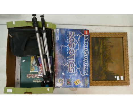 A mixed collection of items to include Walt Disney collectors club Jungle Book calenders, camera tripod, lego minestorms robo