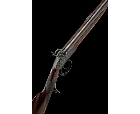 WILKINSON &amp; SON, LONDON A GOOD 50-BORE PERCUSSION DOUBLE PARK or 'PEA' RIFLE, serial no. 5096, circa 1850, with browned f